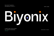 Biyonix – Futuristic Tech Sans Font, a Sans Serif Font by RagamKata (Thumbnail 1 of 10)