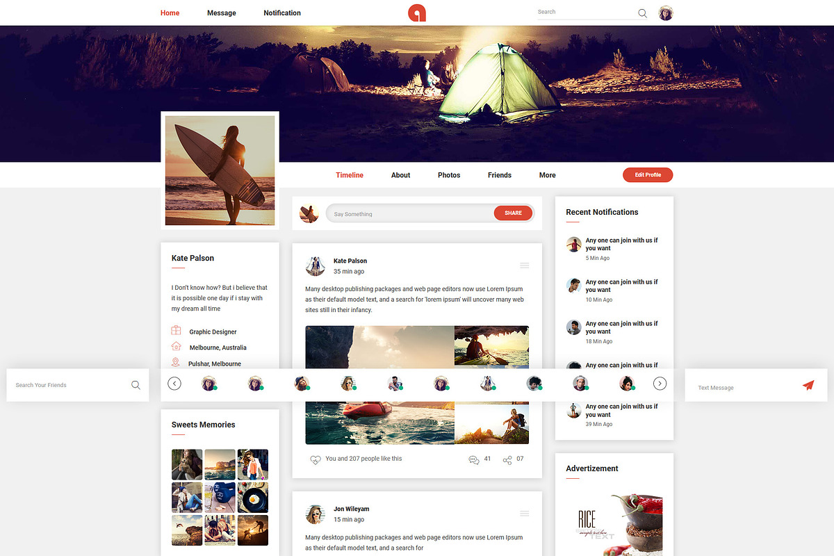 Social Network HTML Template - Adda, a HTML Template by HasThemes (Photo 3 of 3)