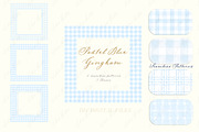 Gingham Pastel Blue Pattern Frames, an Illustration by LABFcreations (Thumbnail 2 of 4)