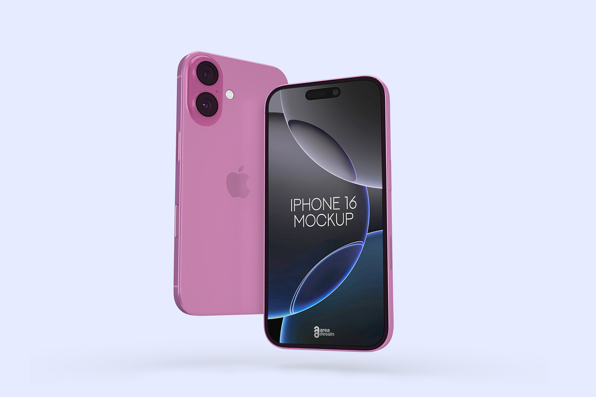 Iphone 16 Mockups, an iPhone Mockup by areadesain (Photo 4 of 5)