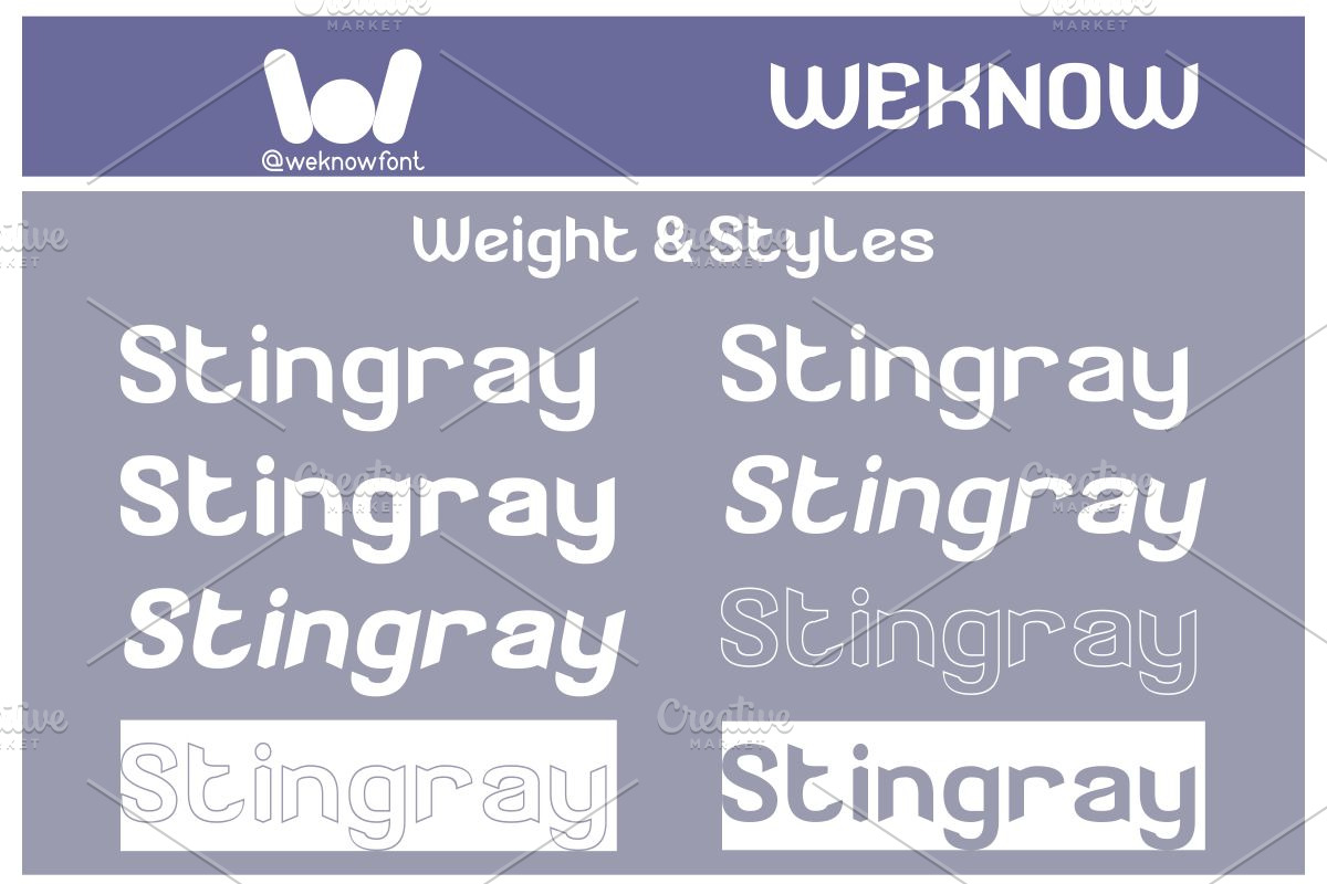 Stingray Font, a Font by weknow (Photo 7 of 8)