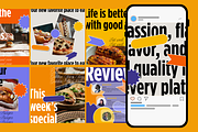 Restaurant Instagram Posts Pack, a Templates & Theme by Cam Design (Thumbnail 3 of 4)