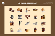 3D Coffee Day Icon, an Object 3D Model by SLAB! Design (Thumbnail 2 of 4)
