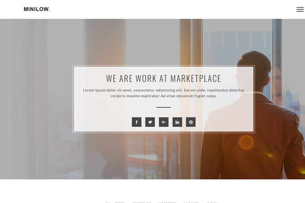 Minilow - Minimal portfolio template, a HTML Template by techboot (Photo 5 of 6)