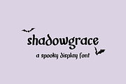 Shadowgrace - Spooky Display Font, a Handwritten Font by Beck McCormick (Thumbnail 1 of 10)
