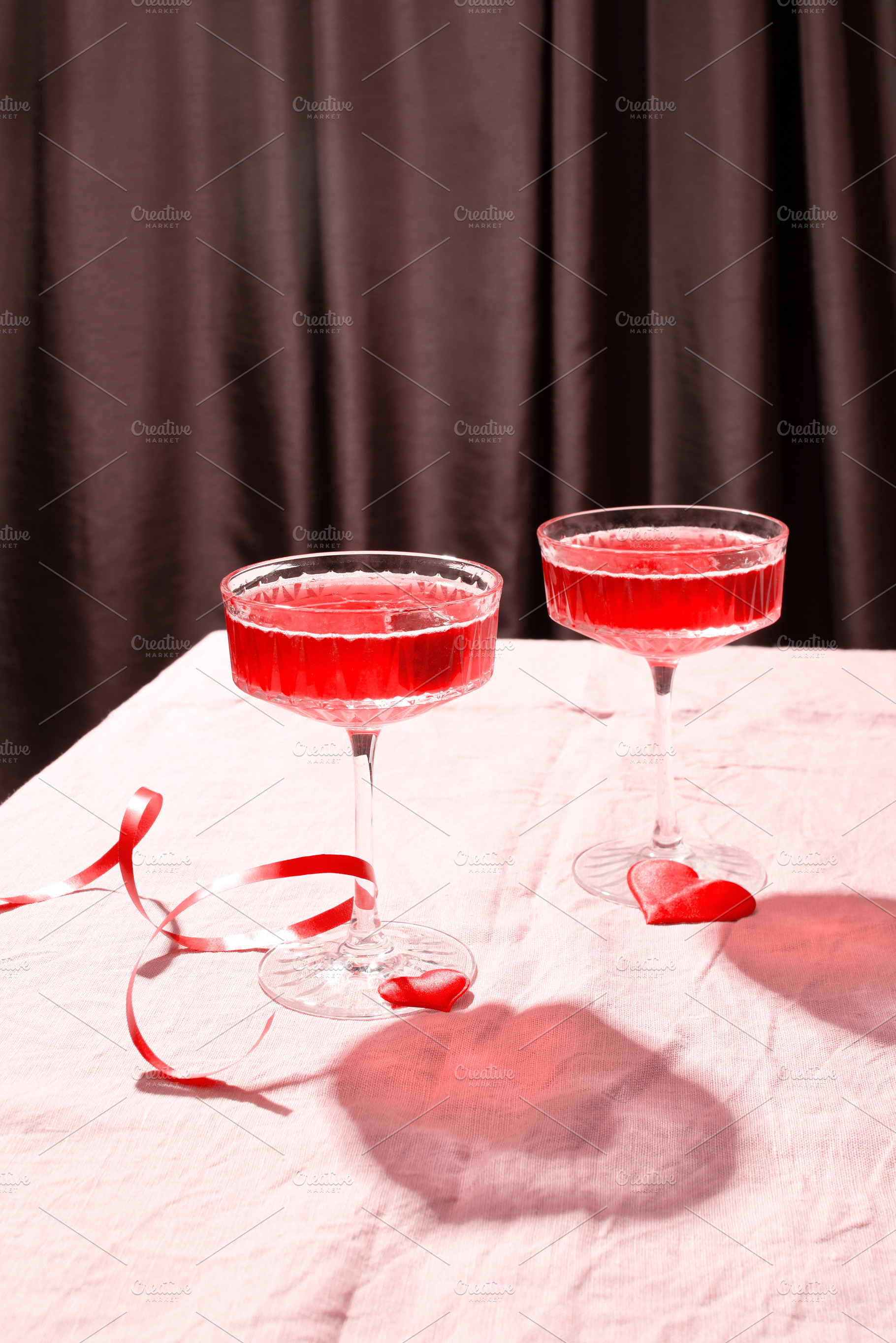 Two cocktails for Valentines day, a Food & Drink Photo by AlinaKho