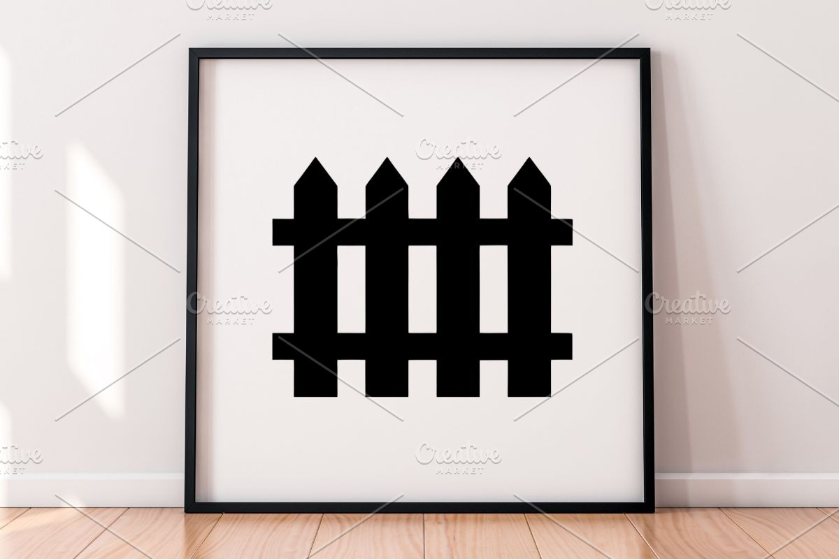 Fence Silhouette SVG #2, an Object Illustration by newminddesign (Photo 9 of 10)