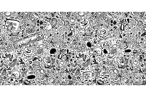 Seamless pattern of cute line, an Animal Illustration by Nenahliadava Design