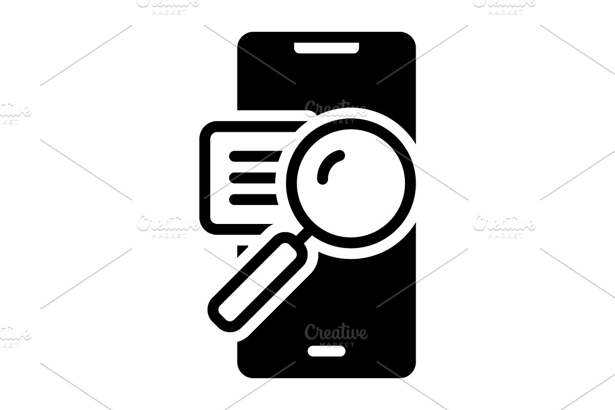 Msgid search solid icon, a Solid Icon by Creative priyanka
