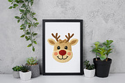 Patchwork Yarn Crochet Reindeer Bow, an Illustration by Daily.Designs (Thumbnail 5 of 5)
