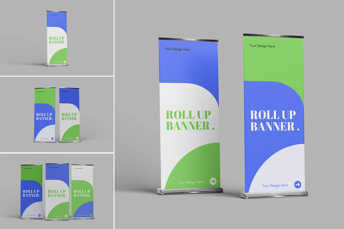 Roll Up Banner Mockup, an Advertising Mockup by Pikachudesign (Photo 1 of 5)