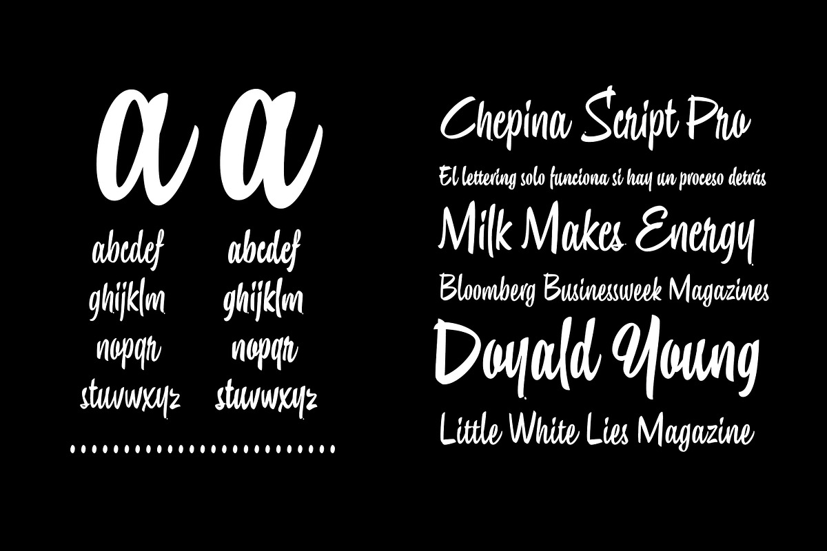 Chepina Script Font preview 8