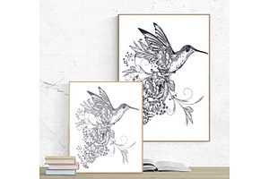 Fashion Vector Illustration Of Bird