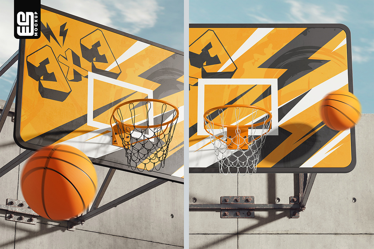 Street Basketball Backboard Mockup, an Advertising Mockup by SD Mockup