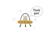 Space Journey Kids clipart set, an Illustration by Leysan Shayak (Thumbnail 10 of 10)