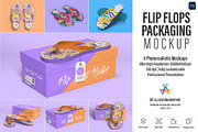Flip Flops Packaging Mockup 6 Views, a Packaging Mockup by Illusiongraphic (Thumbnail 1 of 20)