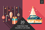 Christmas time flat square icon set, an Icon by Yury Velikanov (Thumbnail 1 of 3)