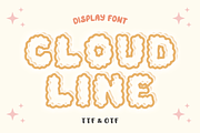 Cloud Line - Baby Font Types, a Font by KiddoGlyphs Studio (Thumbnail 1 of 3)