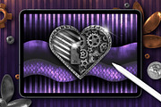 Steampunk brushes for Procreate, a Brush Add-On by seamless team (Thumbnail 2 of 9)