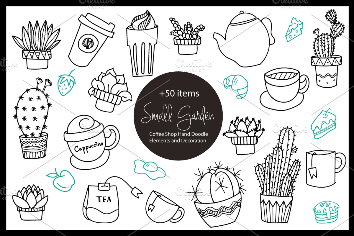 Small Garden & Coffee Shop, a Decorative Illustration by MooBeer (Photo 4 of 6)