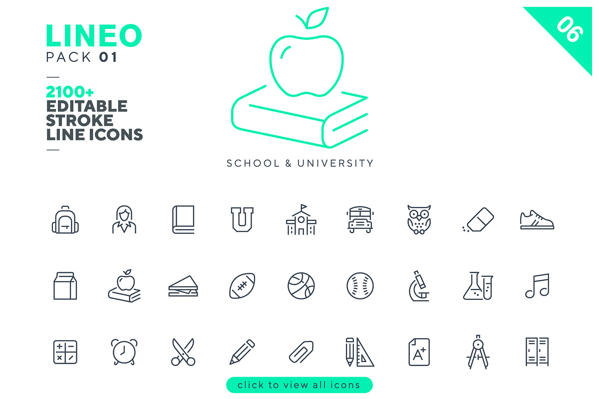 LINEO 1 - 2100+ icons, an Outline Icon by sharpnose (Photo 11 of 14)