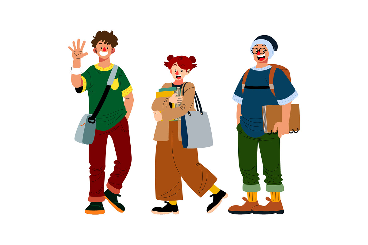 Student Characters Illustration, a Person Illustration by SLAB! Design (Photo 2 of 3)