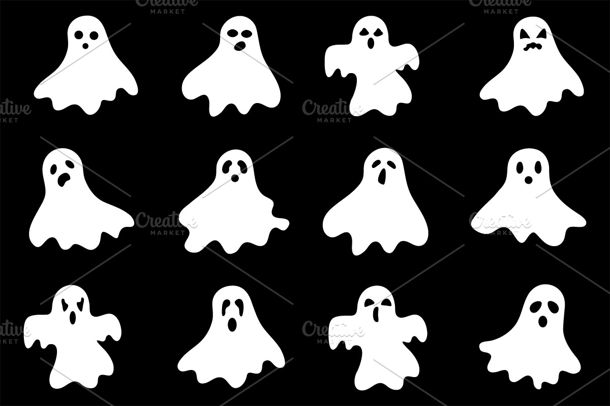 Halloween Ghosts, an Illustration by gina_art