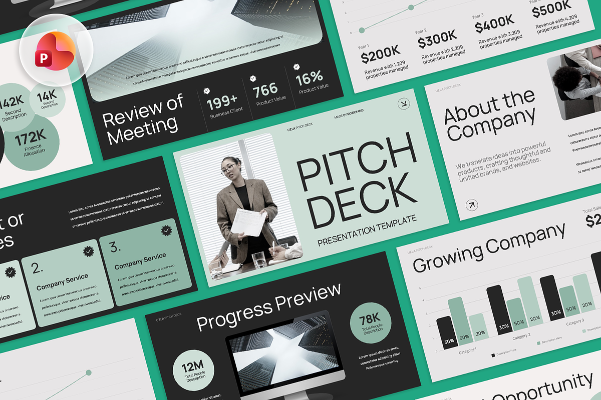 Pitch Deck PowerPoint, a Presentation Template by rgbryand (Photo 1 of 7)