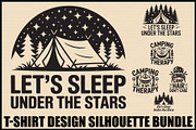 Camping Quote T-Shirt Bundle, an Illustration by Gfx_Store (Thumbnail 1 of 6)