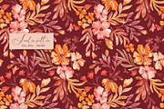 Fall floral seamless pattern, a Pattern Graphic by SirenaArt (Thumbnail 6 of 19)
