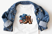 4th of July Cowgirl Boots Sublimatio, an Illustration by SVGArt (Thumbnail 4 of 6)