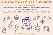 Halloween Line Art Elements, an Object Graphic by Brian Ritter Design (Thumbnail 2 of 6)