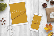 Mockup · Autumn ipad & iphone, an iPhone Mockup by Khryna Designs (Thumbnail 2 of 5)