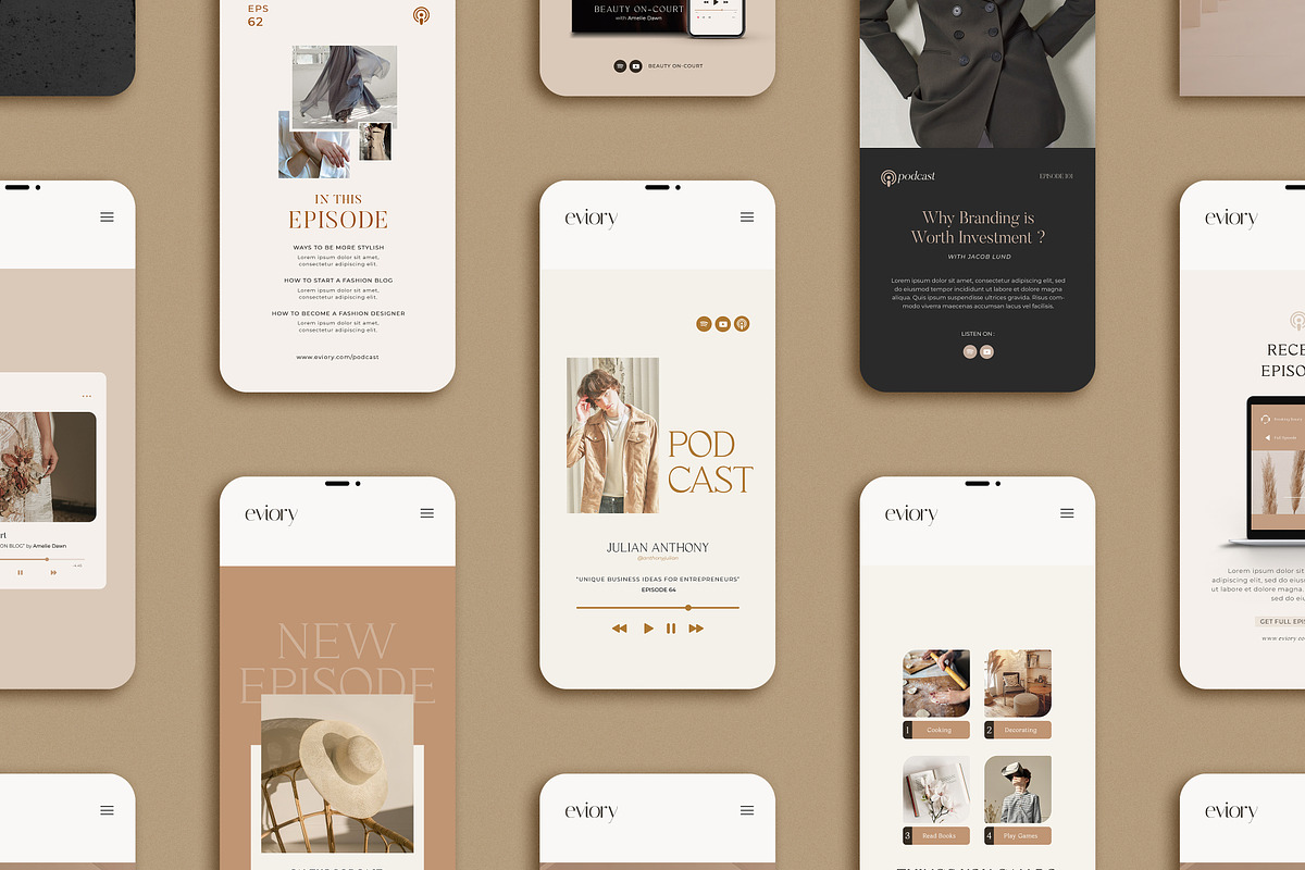 Podcast Instagram Creator CANVA PS, a Social Media Template by Eviory (Photo 2 of 20)