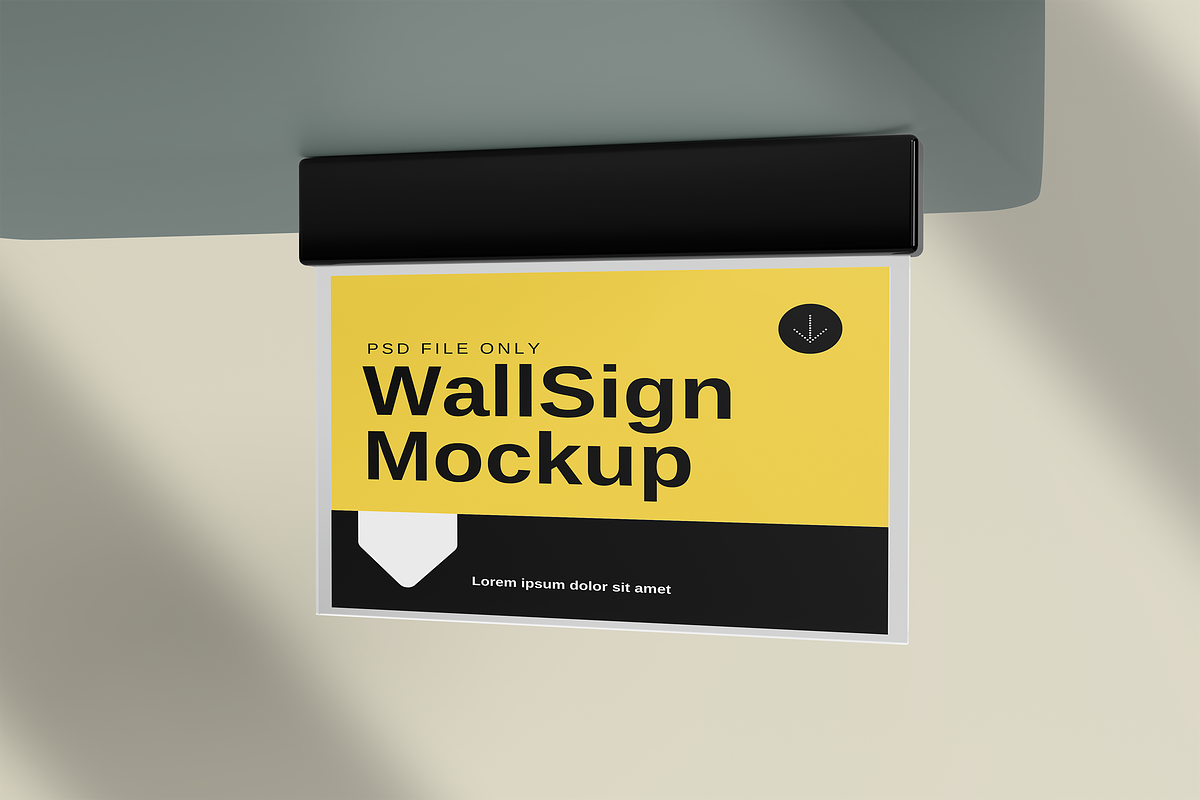 Wall Sign mockup, an Advertising Mockup by Twins_studio926 (Photo 2 of 5)