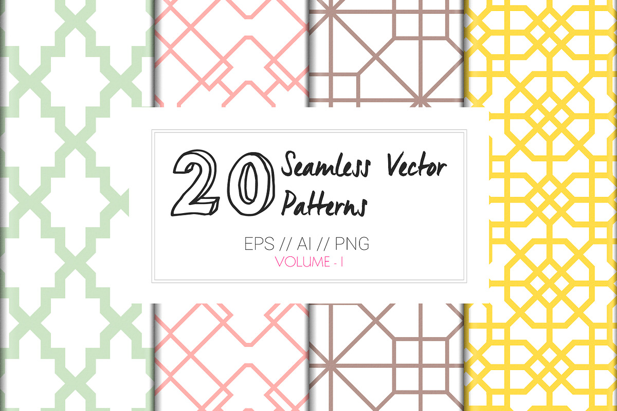 Seamless Vector Geometric Patterns, an Object Graphic by TSTUDIO (Photo 6 of 8)