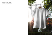 T-Shirt on Hanger Outdoors Mockup, a Shirt Mockup by creatsy5 (Thumbnail 2 of 6)