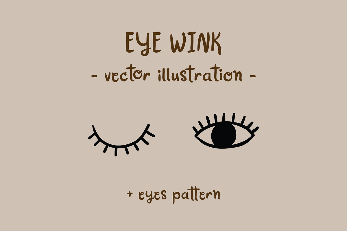 Eye wink vector illustration, an Illustration by bigmomentsdesign (Photo 1 of 3)