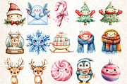 Kawaii Little Christmas Clipart Bund, an Illustration by DreamCafeArt (Thumbnail 3 of 5)