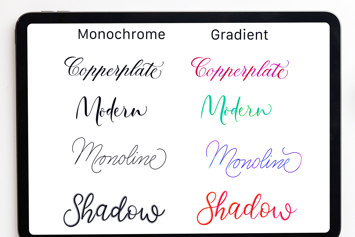 Modern Calligraphy Workbook, a Print Template by An Inkling Of Curry (Photo 11 of 11)