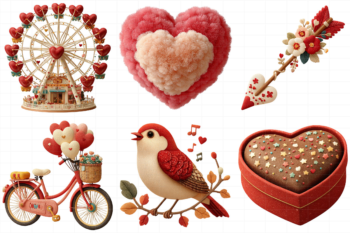 Whimsical Valentine Clipart, an Illustration by Daily.Designs (Photo 3 of 5)