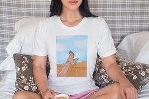 Bella Canvas Tshirt Mockup, Coffee