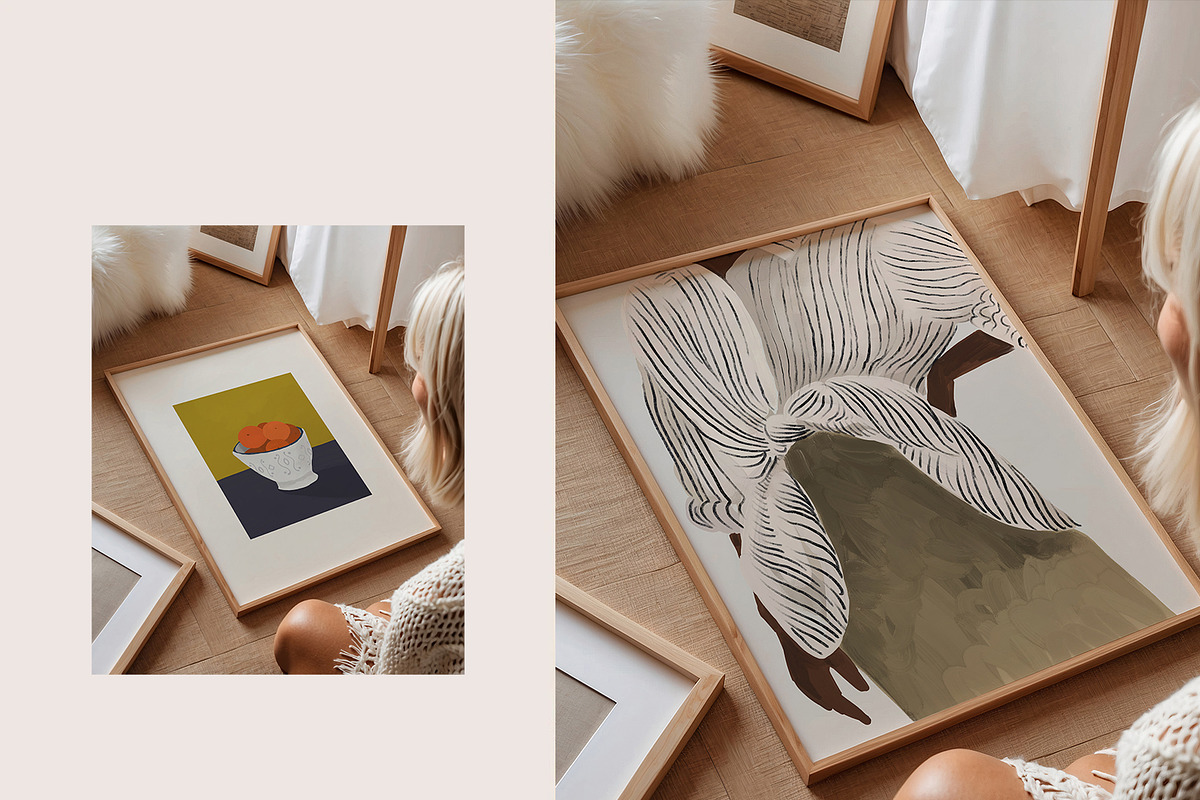 Beige Frame Mockup with Person, a Household Mockup by Tomasz Ganclerz (Photo 4 of 4)