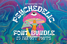 Psychedelic Font Bundle (25 Fonts!)