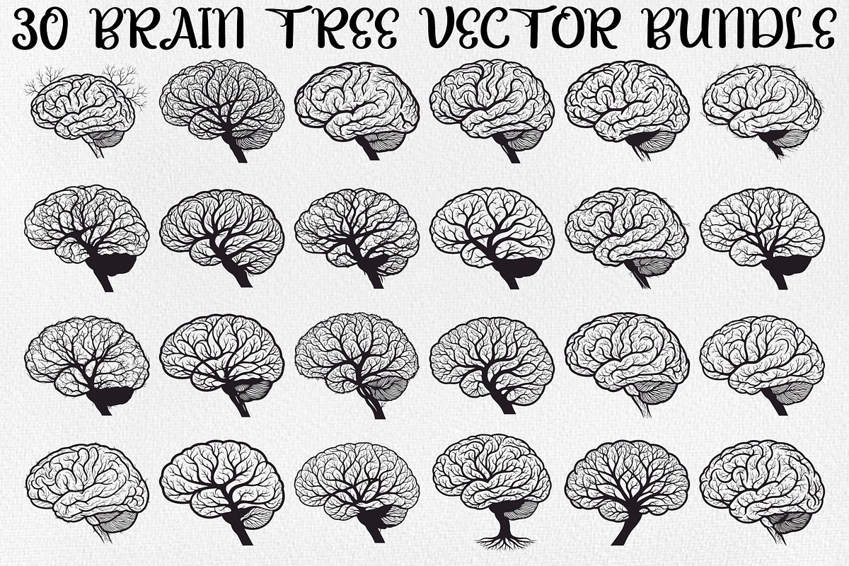 Brain Tree Knowledge Design Bundle, an Illustration by Gaye Art (Photo 1 of 31)