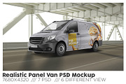Realistic Panel Van PSD Mockup, an Object Graphic by Sinlatown (Thumbnail 1 of 17)