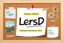 LersD - Handwritten Font