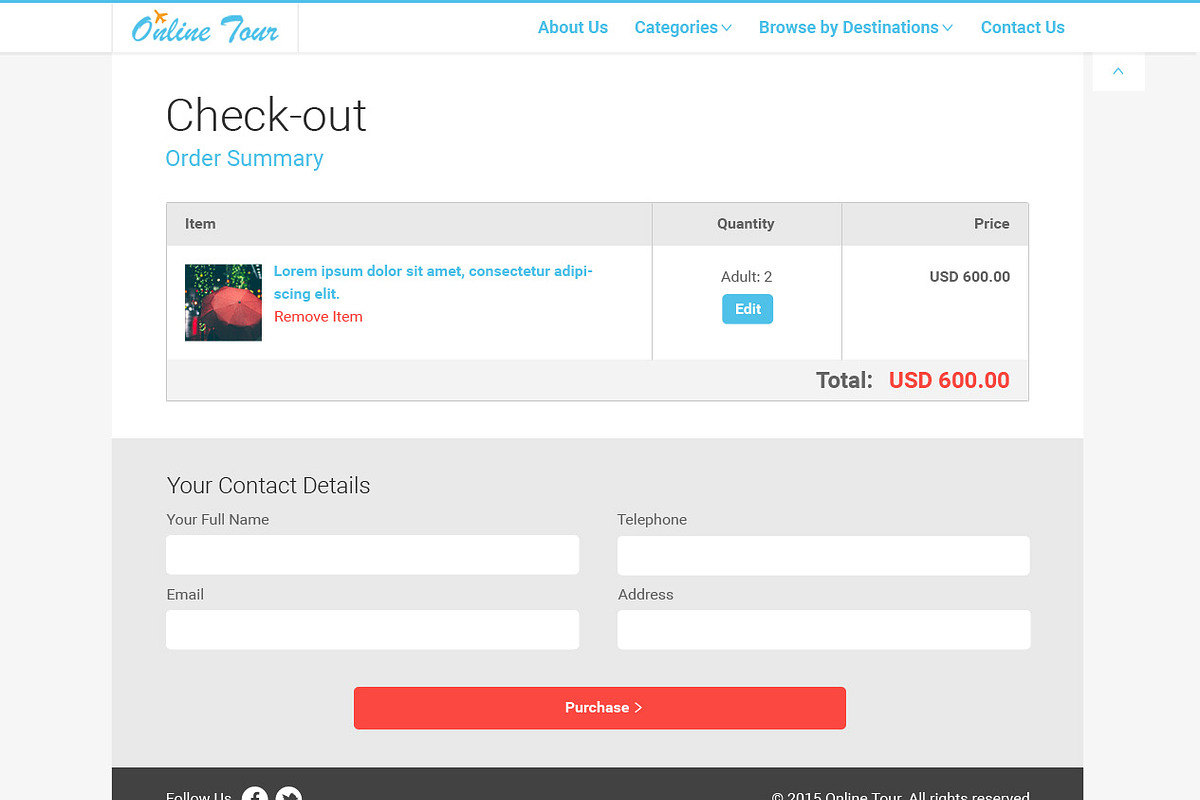 Travel Corporate + eCommerce PSD, a Websites & App Template by YT Design (Photo 3 of 5)