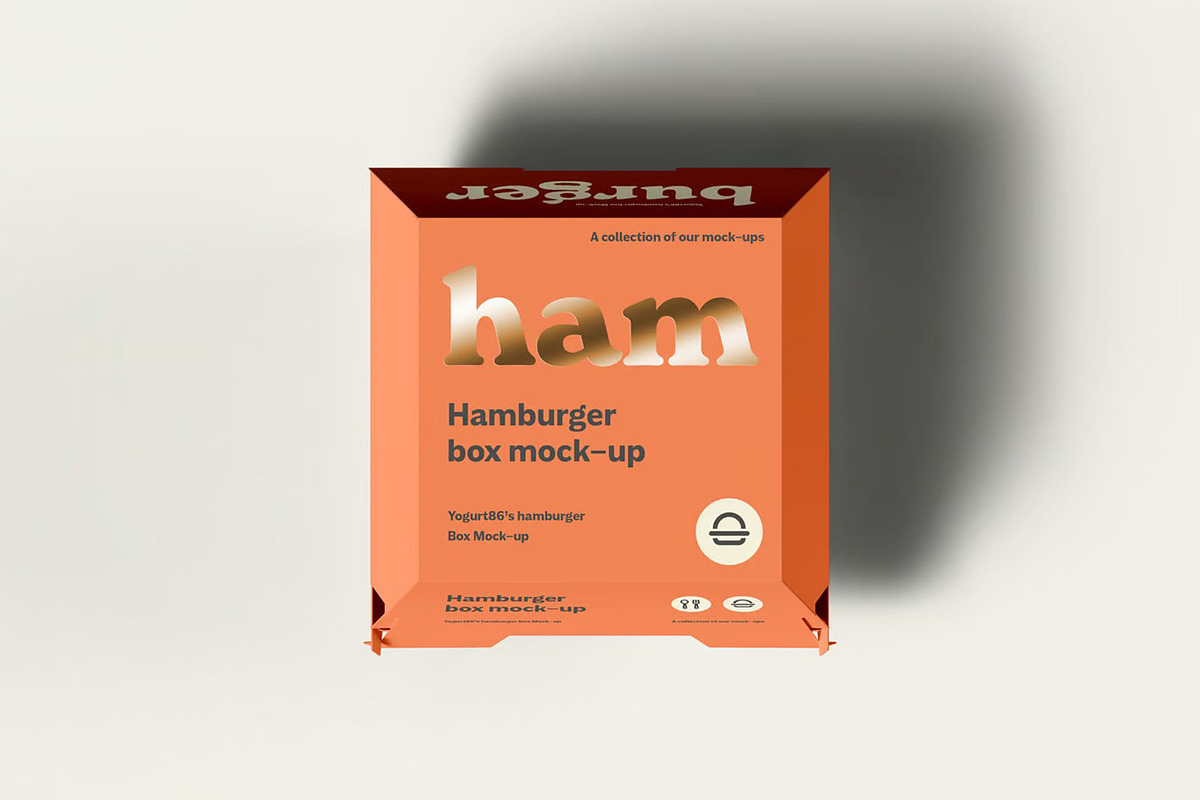 Hamburger Box Mockup, a Packaging Mockup by zippypixelstudio (Photo 4 of 8)