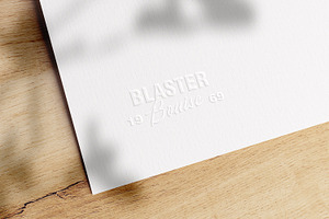 Embossed Logo Mockups On White Paper